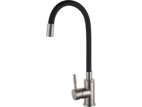 Смеситель Handmade SUS124BL-016F, черный/нерж.сталь