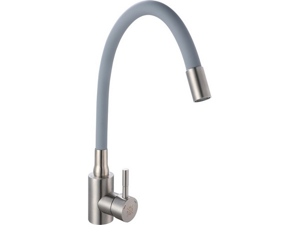 Смеситель Handmade SUS124GY-016F, серый/нерж.сталь