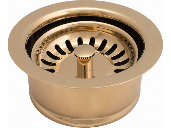 Металическая горловина в сборе с ситечком для вставки Bonecrusher, цвет глянцевое золото